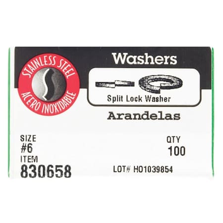 Homecare Products 830658 Split Lock Washer  Stainless Steel - HO155509